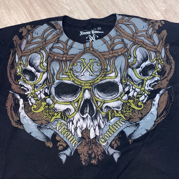 xtreme couture tshirt Studded size 3XL men - Picture 2 of 8